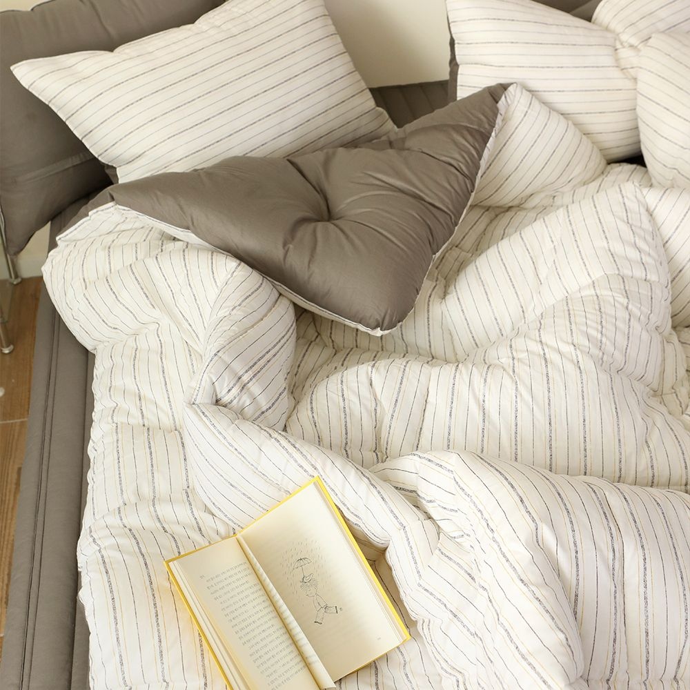 이블랑 채플린 60수 순면 항균솜 스트라이프 차렵이불 단품/세트 12colors