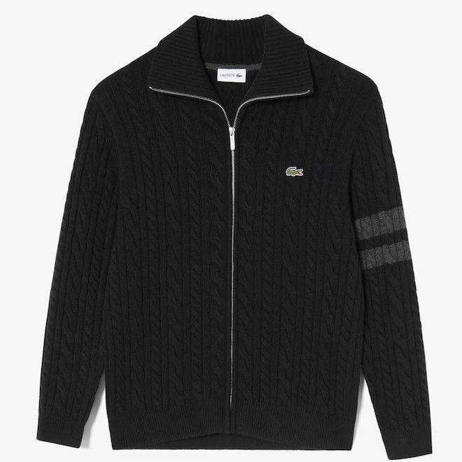 [롯데백화점] 라코스테 남성 케이블 집업 가디건 (AH302E-55NO-031) LE1220346877