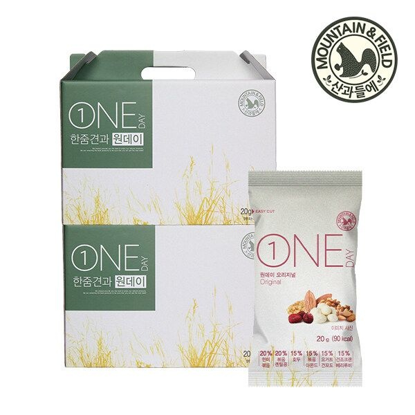 [산과들에]한줌견과 원데이오리지널 30봉세트x2 [총60봉] 선물세트