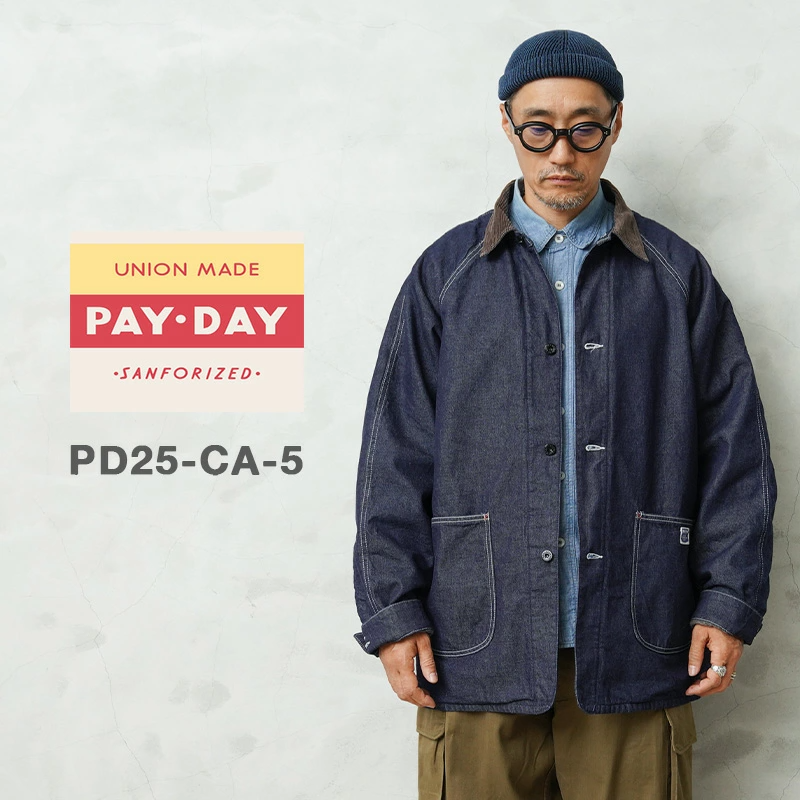 [해외] PAYDAY 페이데이 PD25-CA-5 40's WW2 BLANKET 커버롤 데님 자켓 일본제 자켓