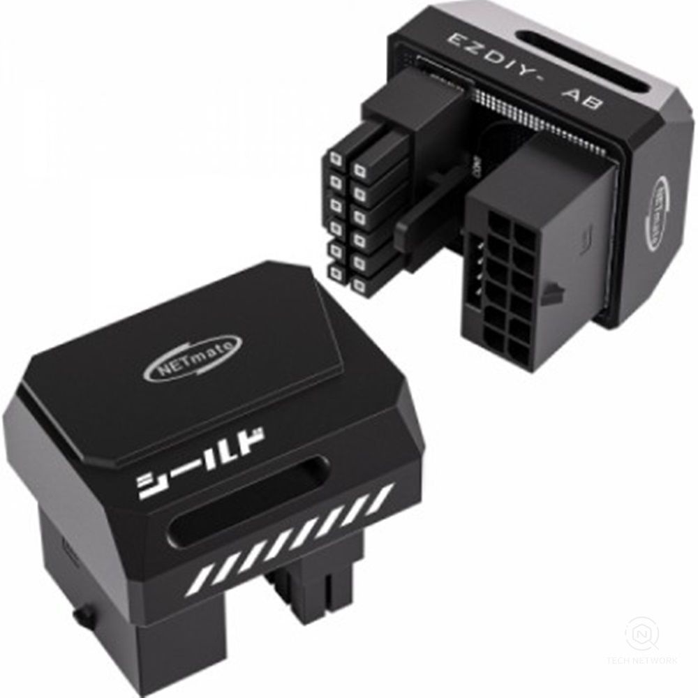 상세참조 그래픽카드 600W 전원 향전환 각도변환 ㄷ자 ㄱ자 어댑터 파워 조립PC 90도 아답터 꺾인 하이엔드 커넥터 젠더 180도