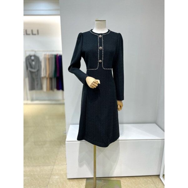 베스띠벨리 브레이드 트위드 롱 원피스 BJOAX2523 CA 786039