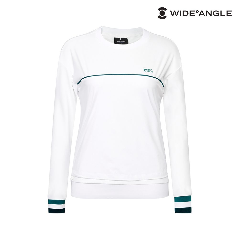 와이드앵글 공식 신상 여성 CO 우븐믹스 여유핏 라운드 맨투맨 티셔츠 L WWP25251W2