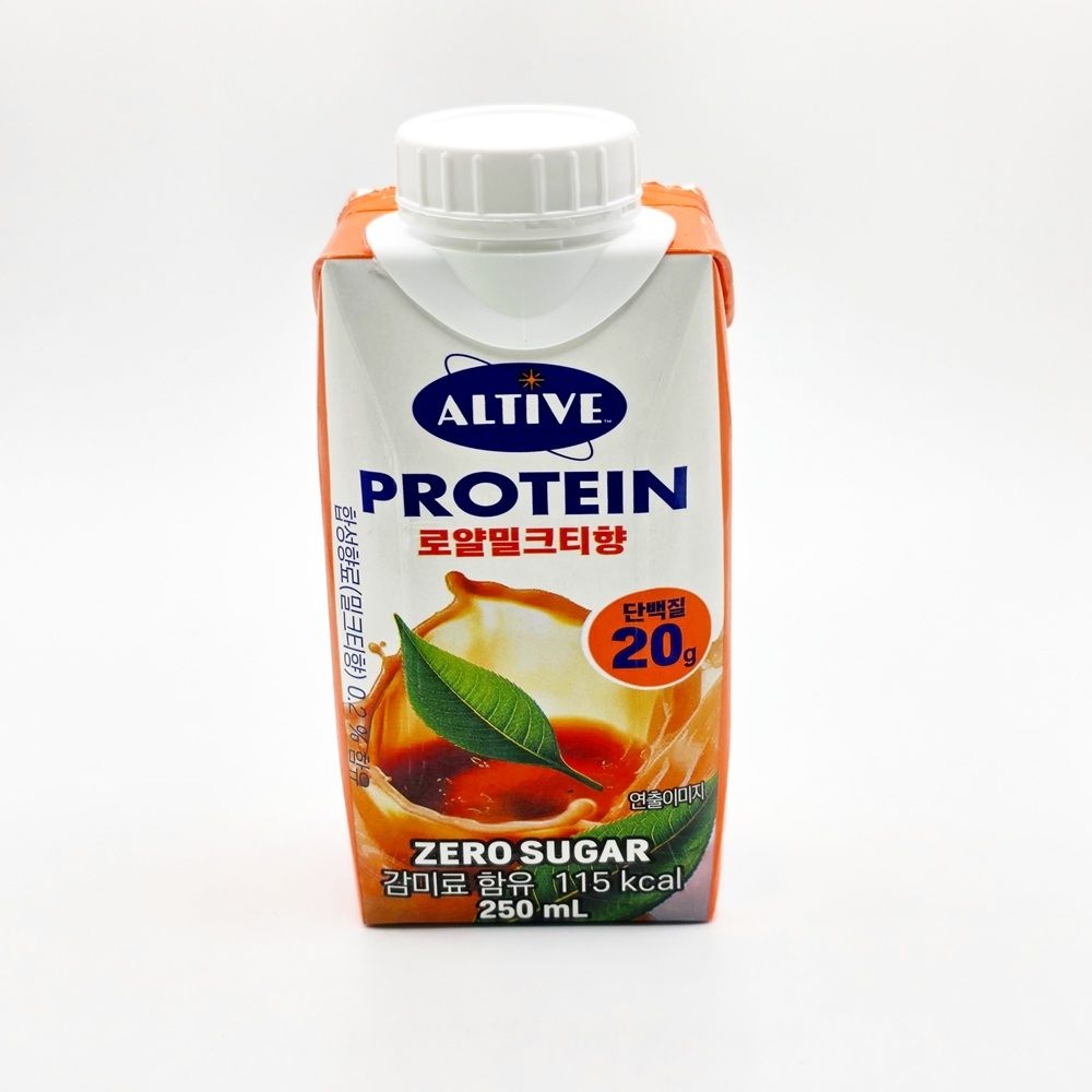 자연과사람들 CJ제일제당 얼티브 프로틴 로얄밀크티 제로슈거 250ml 18개