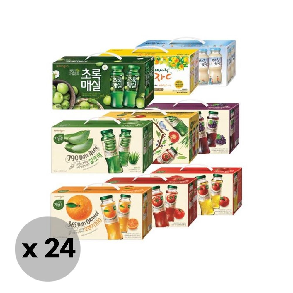 웅진식품 자연은 병선물세트180ml x 12병 x 2세트 ( 알로에, 3종세트 등 11종 중 택1 )