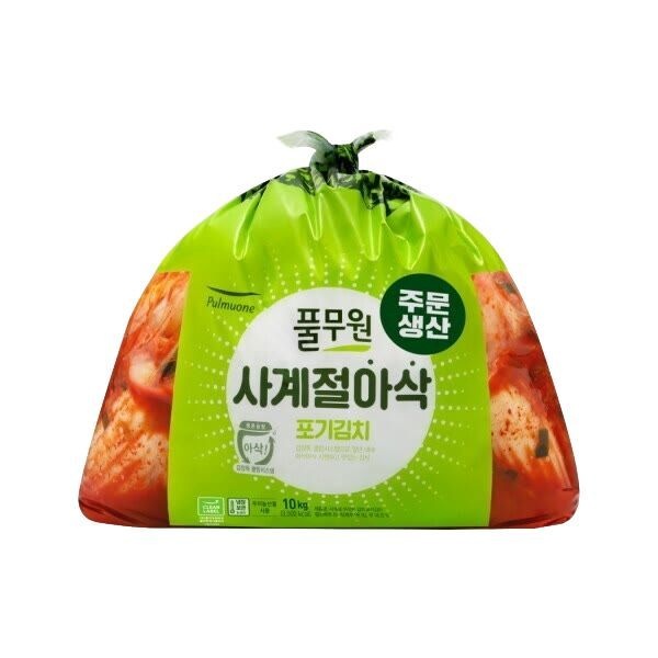 풀무원 생산직송 일년 내내 아삭하고 시원한 사계절 아삭 포기김치 10kg