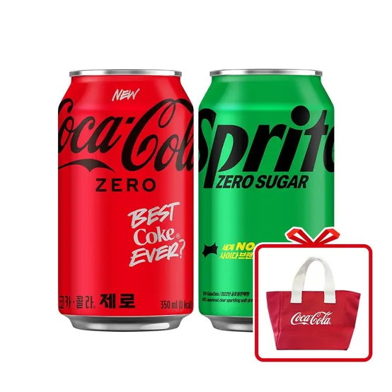 코카콜라 제로 350mlX24+스프라이트 제로 350mlX24+코카콜라 토트백 증정_분리배송