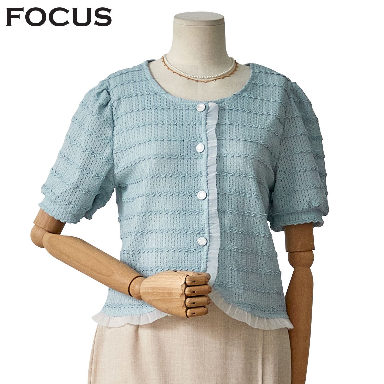 포커스 [모다아울렛][포커스]쉬폰 레이스 스판 가디건 FM3E7KC0536_JK 전주김제점