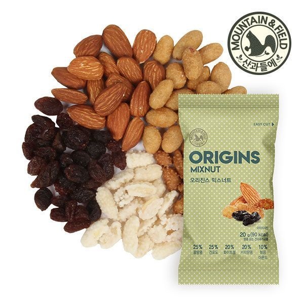 산과들에 믹스넛간식 하루견과류 오리진스믹스너트 1봉