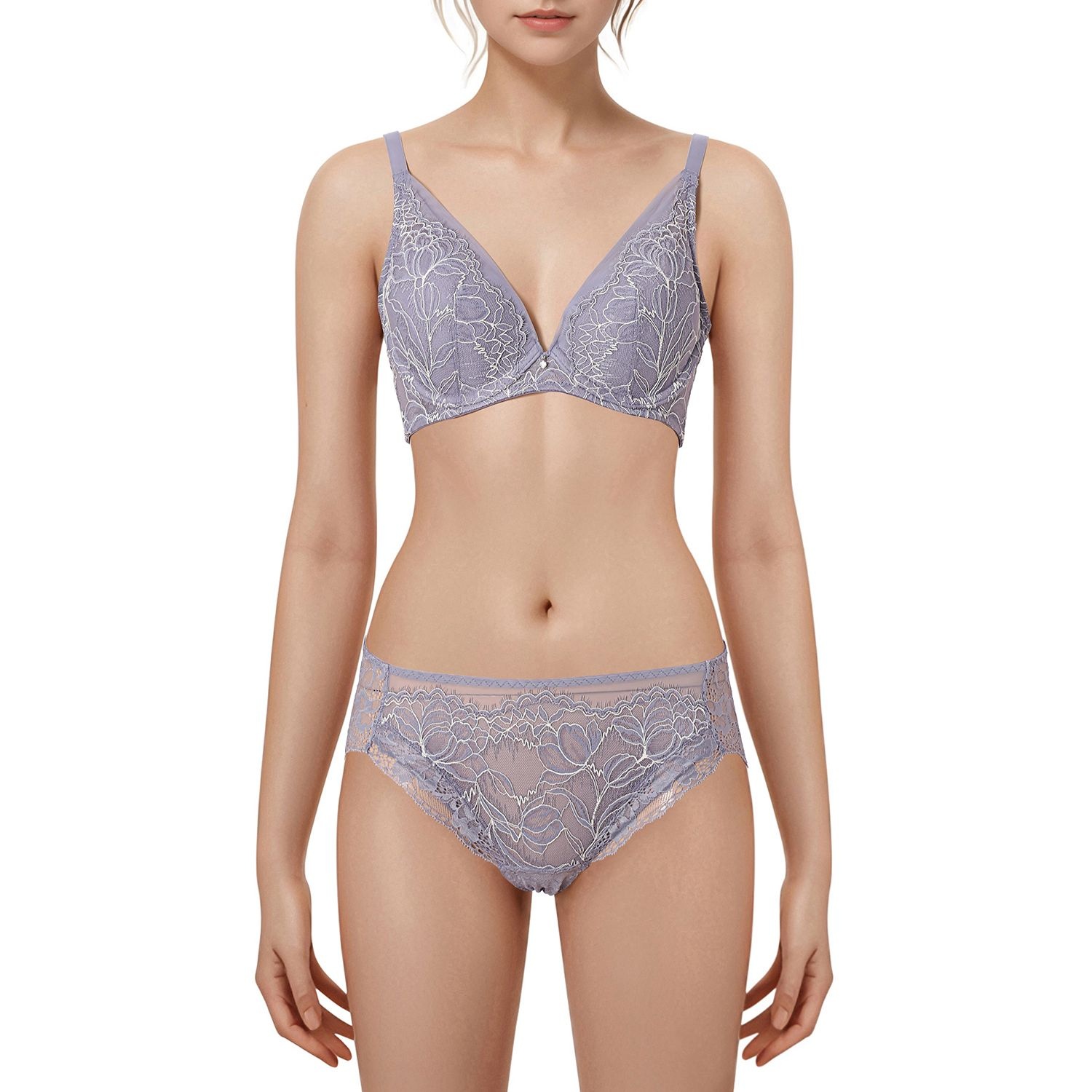 [롯데백화점] 트라이엄프 루나 프리미엄 브라 레이스 팬티 세트 TEWBR713TEWPT713 LE1219916386