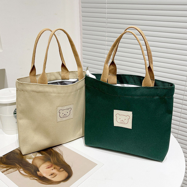 루즈루나 [패션플러스][루즈루나]마드리 캔버스 미니 손가방 에코백 대학생 가방 강아지산책 손목가방 피크닉 도시락가방