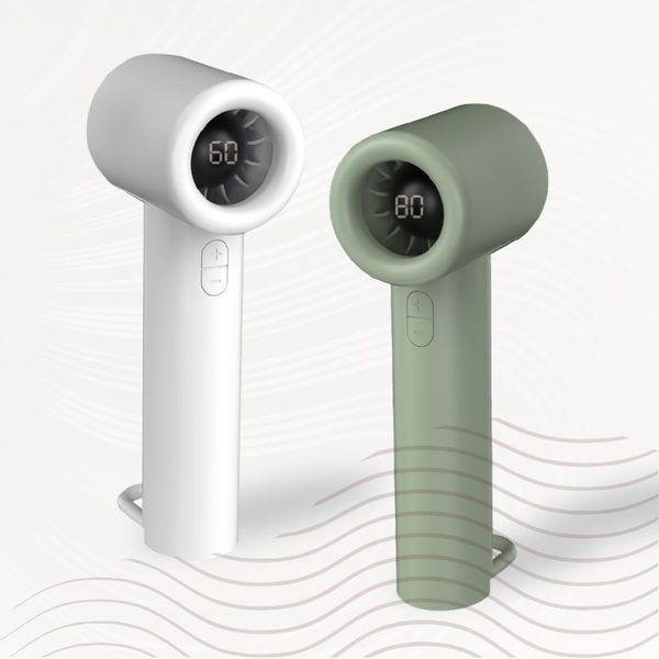 슈틸루스터 휴대용 미니선풍기 터보 강풍 디지털 표시 무선 충전식 야외 여행용 핸디형 개인냉풍기