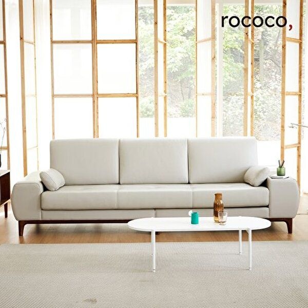 [로코코]로코코 앤다이브 카우 천연면피가죽 4인 소파