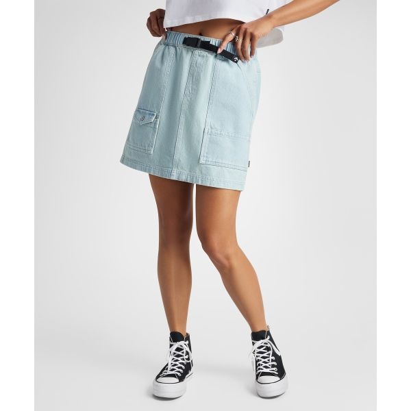 브랜드정품 컨버스 CONVERSE 우븐 하버 미니 스커트 페스티벌 페이드 워시 10027782-A01 265664