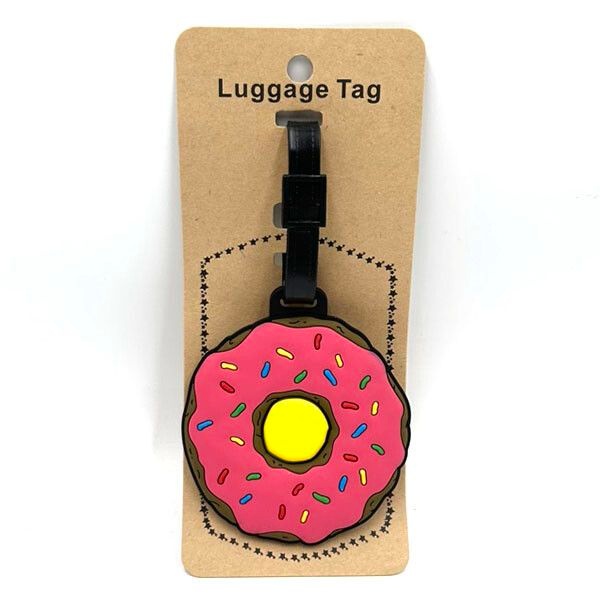 핑크 도넛 도너츠 캐릭터 네임텍 네임택 가방 캐리어 장식 소품