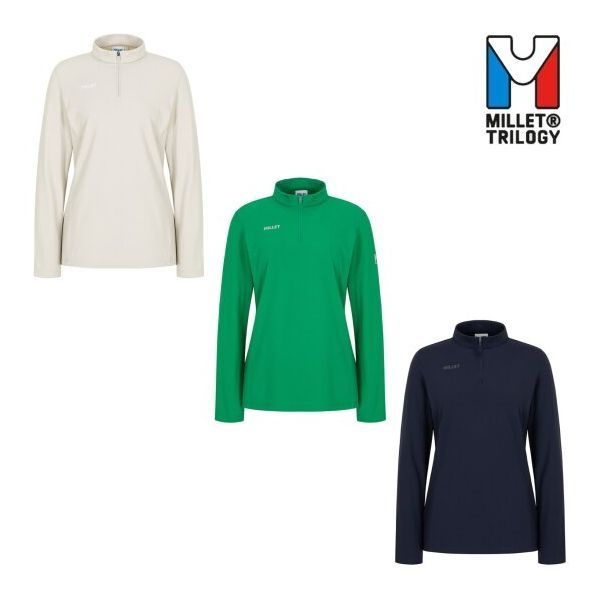 라온 밀레 여성 봄 베이직 스판 LD 시그니처 긴팔 집업 티셔츠_MVUST720 845226