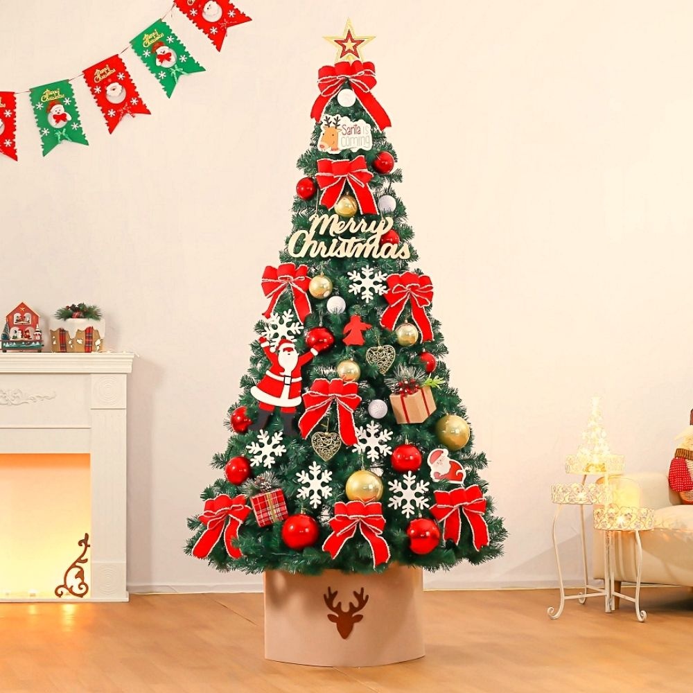 2.1M 레드리본 풀세트 고급크리스마스트리 대형크리스마스트리