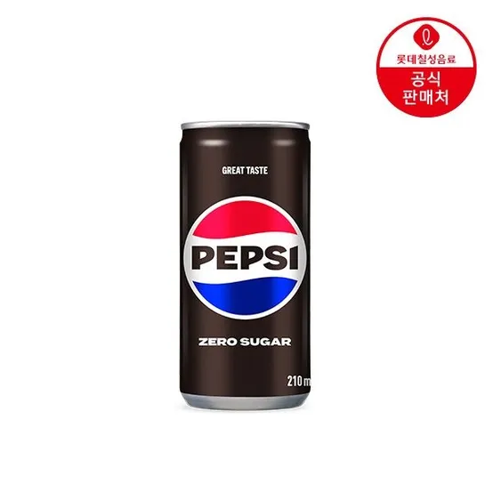 [재고소진시까지 L.POINT 1천점 적립] (본사직영) 펩시콜라 제로슈거 블랙 210ml 60캔