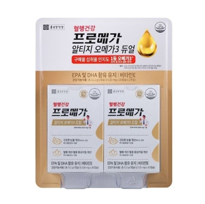 종근당건강 프로메가 알티지오메가3 듀얼 (520MG*30캡슐*2EA)