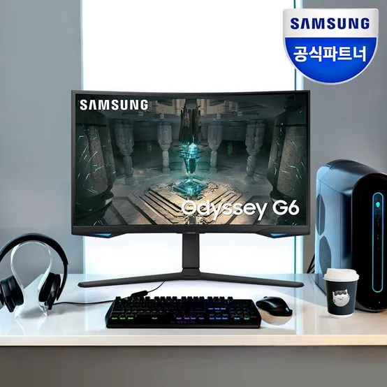 삼성 G6 S27BG650 QHD 240Hz 1ms 커브드 스마트 게이밍 올인원 모니터