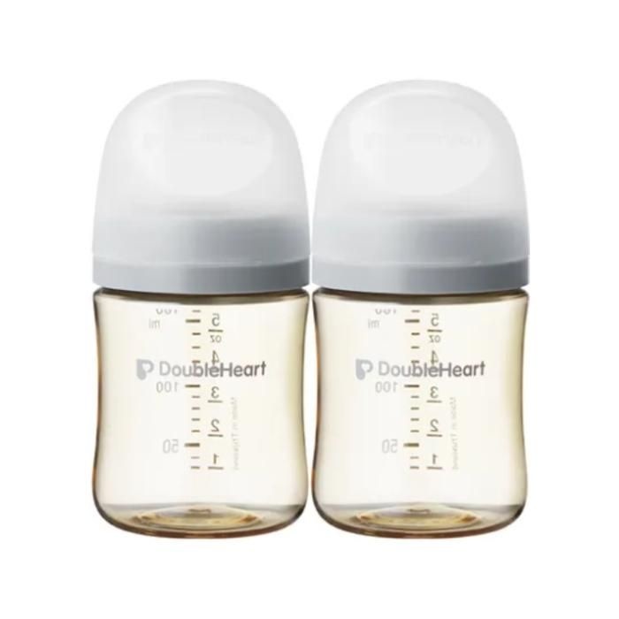 더블하트 아기 젖병 트윈팩 160ml 젖꼭지S, SS 그레이