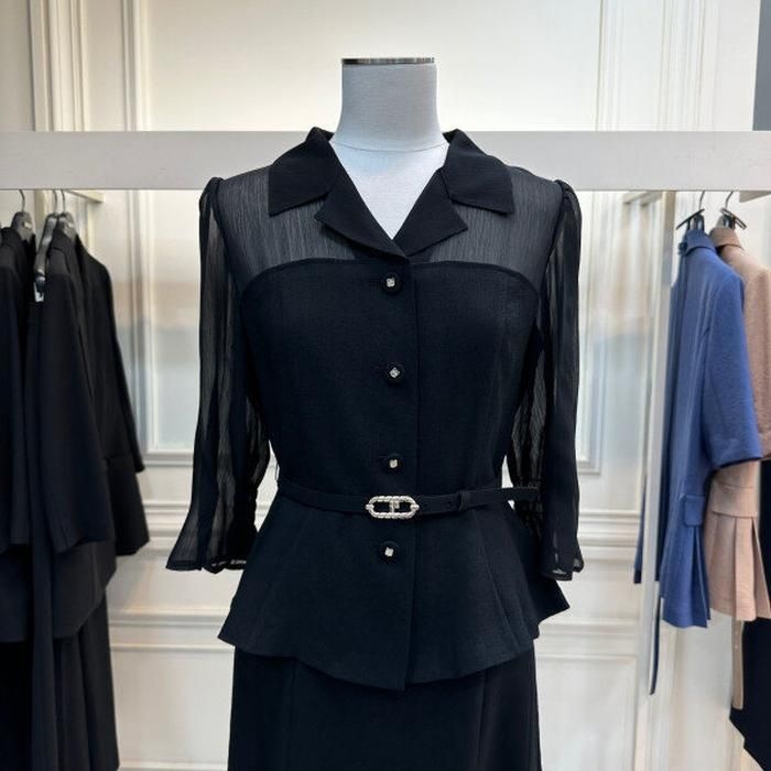 상세페이지 참조 [린]포멜리 배색 블라우스(LGBLNH9700)_DG