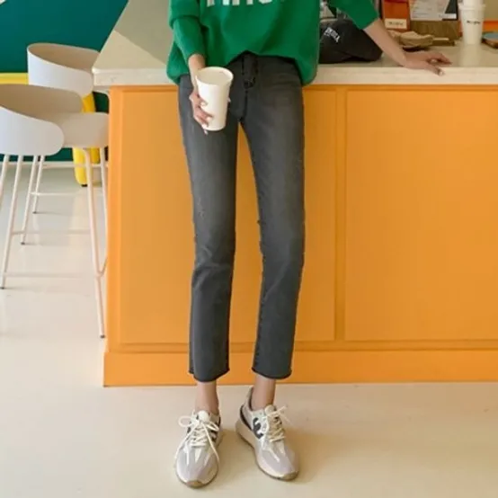 프래스 밴딩 데님 팬츠