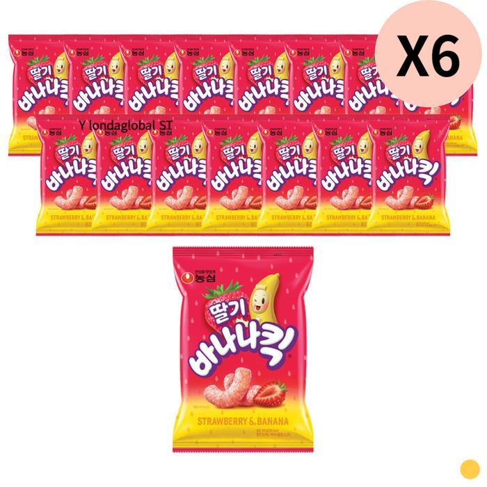 농심 농심 딸기바나나킥 유아 학생 간식 파티 대용량 96개