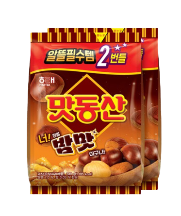 해태제과 해태 맛동산 밤맛 2번들 240gx2 사무실 탕비실 어린이집 스낵 대용량  과자