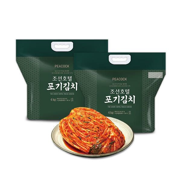 [신세계푸드(SHINSEGAE FOOD)] ㅁ[피코크] 조선호텔 포기김치 4kg X 2팩 (총 8kg)