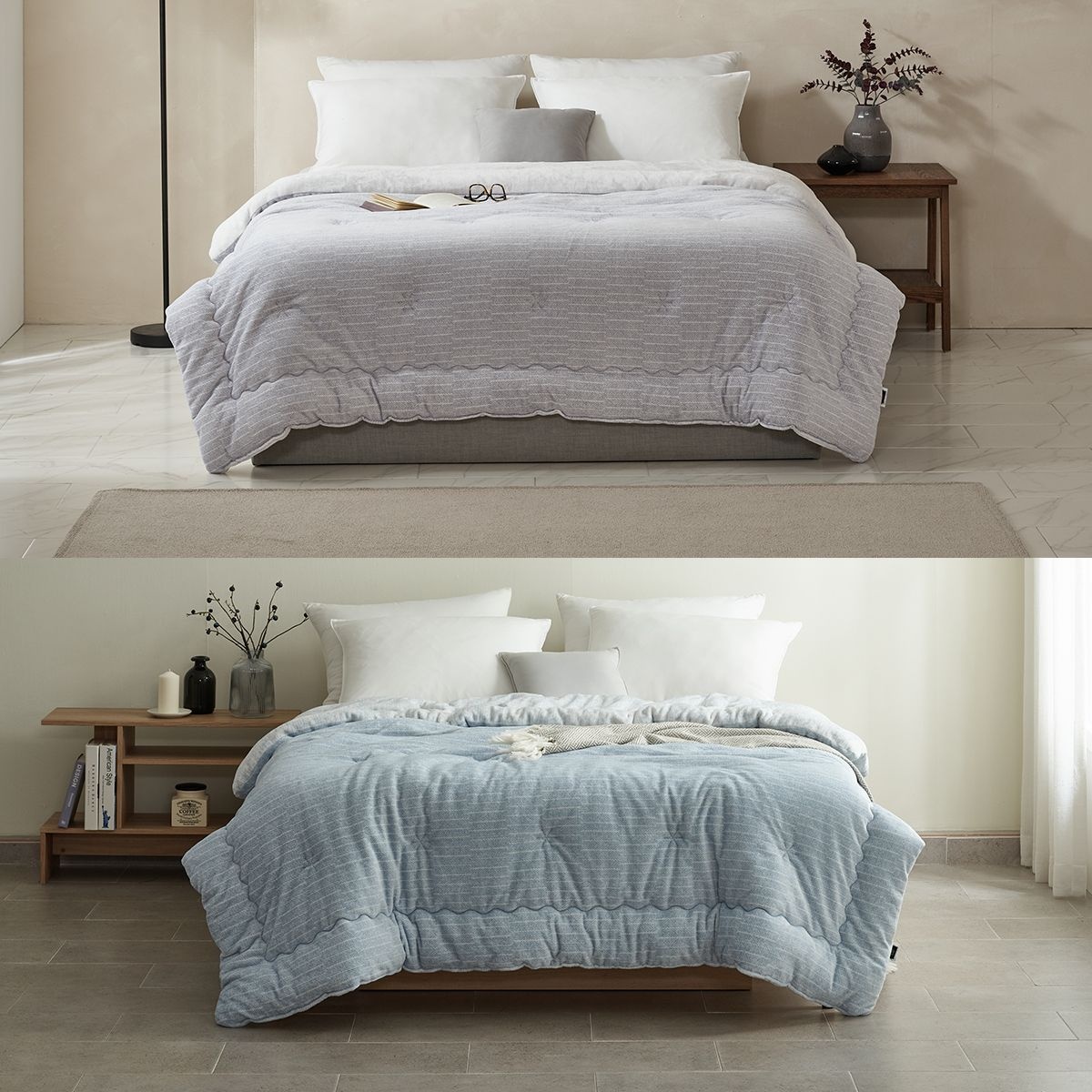 [롯데백화점] 박홍근 홈패션 스누즈2 밍크극세사 차렵이불 퀸 1장 200X220cm LE1220438016