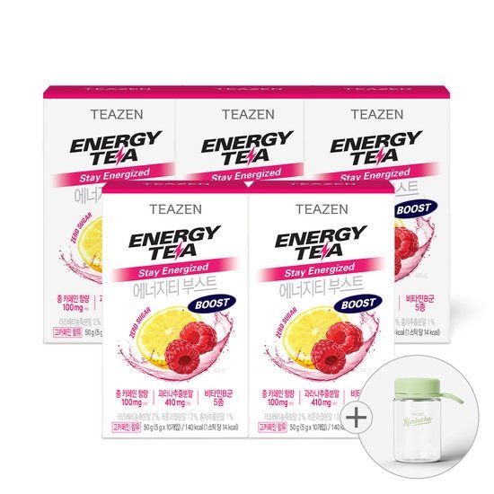 티젠 에너지티 부스트 10스틱X5박스 +에코보틀 증정