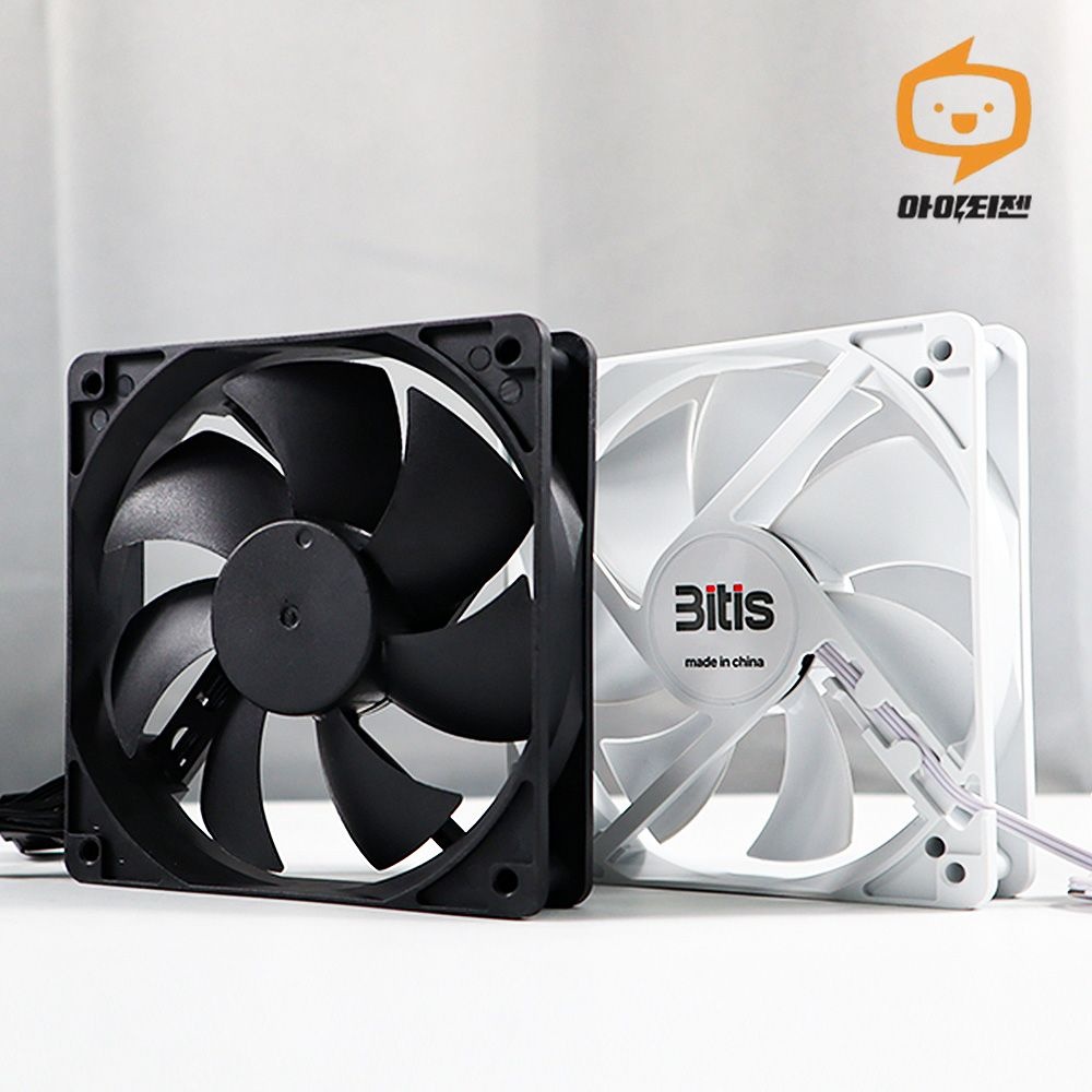 쿨링팬 컴퓨터팬 시스템쿨러 RGB 저소음 120mm팬  교체용 벌크 화이트