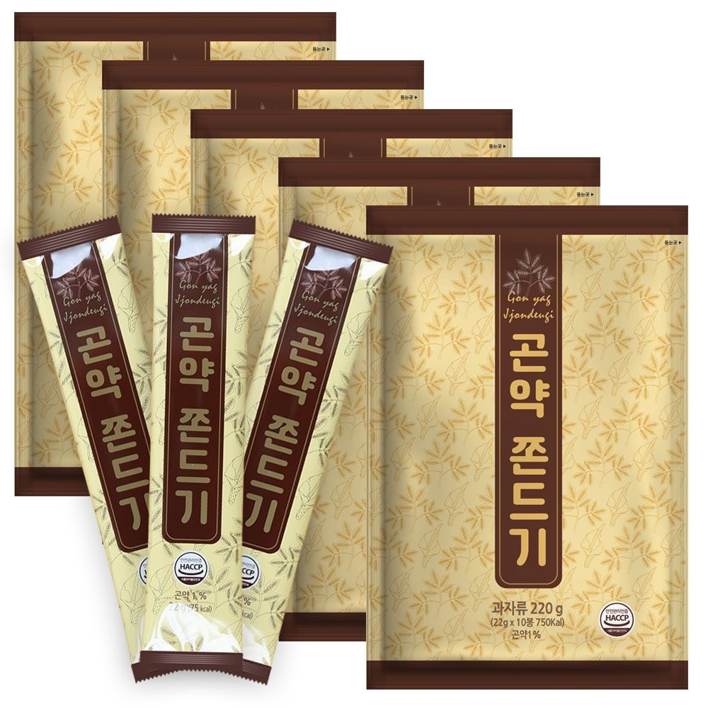 [수식품][오늘출발] 곤약쫀드기 22g 10개 5봉 총 50개  무료배송 곡물쫀드기 수담쫀드기 쫀드기 쫀디기 쫀득이 국내산 곡물