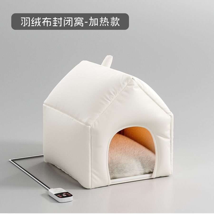 소형 강아지집 겨울 실내 플란넬 방수 개집 화이트 하우스, image size:900x900