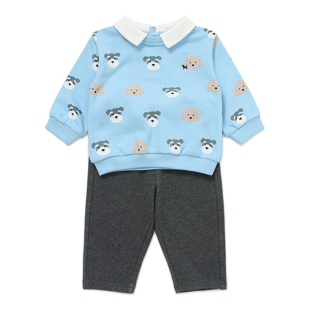 블루독 베이비 [AK평택점] [블루독베이비] 45-A13-610-03 BL) 도기패턴 상하세트