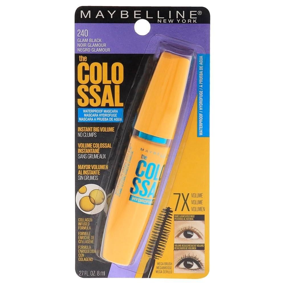메이블린뉴욕 [해외] 메이블린뉴욕 Maybelline Volum' Express Colossal 방수 마스카라 메이크업, 볼류마이징, 글램 블랙, 1개입