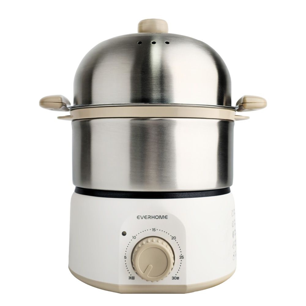 [에버홈]에버홈 올스텐 2단 찜기 EV-EC7000 스팀 전기찜기 : 롯데ON