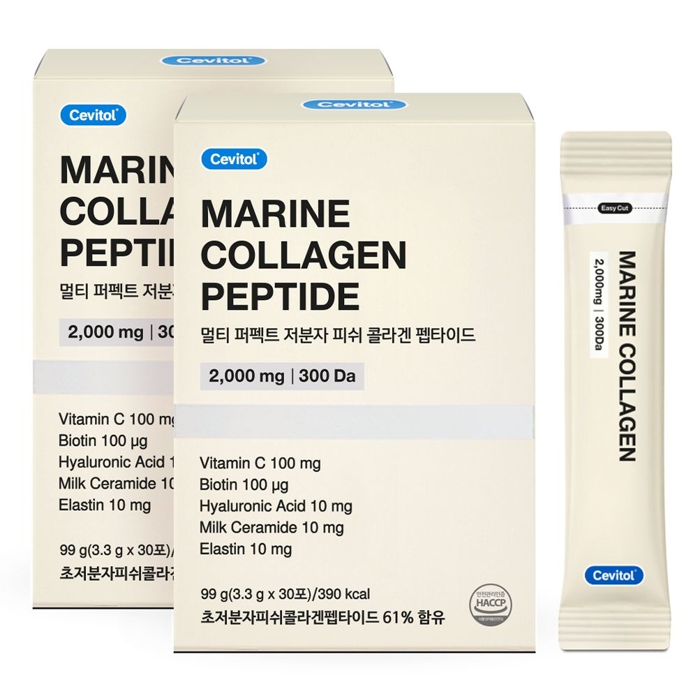 세비톨 멀티 퍼펙트 저분자 피쉬 콜라겐 펩타이드, 3.3g, 30포, 2세트