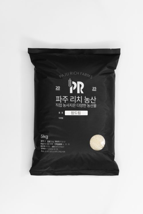 [경기 파주] 25년 햅쌀 직접 농사지은 맛있는 참드림 단일미 백미 쌀 5kg 10kg (5kg)
