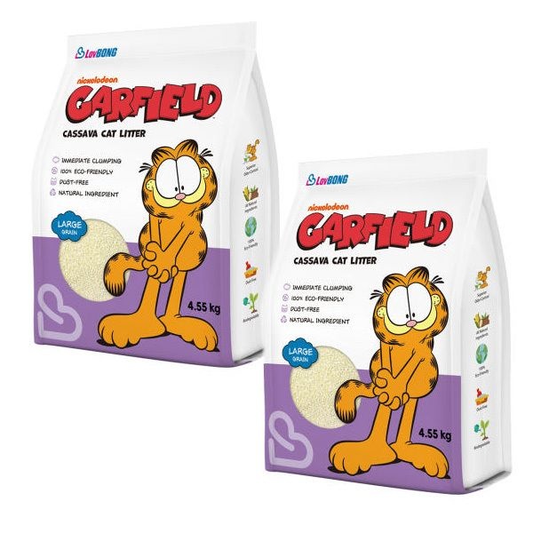 펫맨 가필드 카사바 고양이모래 보라 굵은입자 4.55kg x 2개 카사바모래