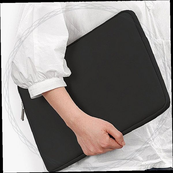 노트북 파우치 태블릿 케이스 충격 방지 휴대용 슬림 지퍼 블랙 사무용