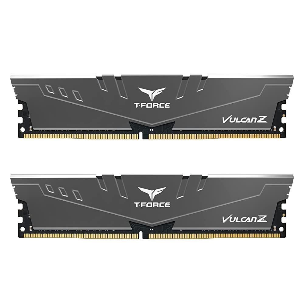 [해외] 0273608 팀GROUP T-Force Vulcan Z DDR4 32GB 키트 (2x16GB) 3600MHz (PC4-28800) CL18 데스크탑 메모리 모듈 램 TLZRD432G3600HC18JDC01 - 레드