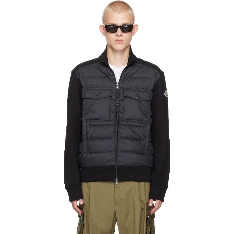 몽클레르 블랙 집업 다운 재킷 242111M178156