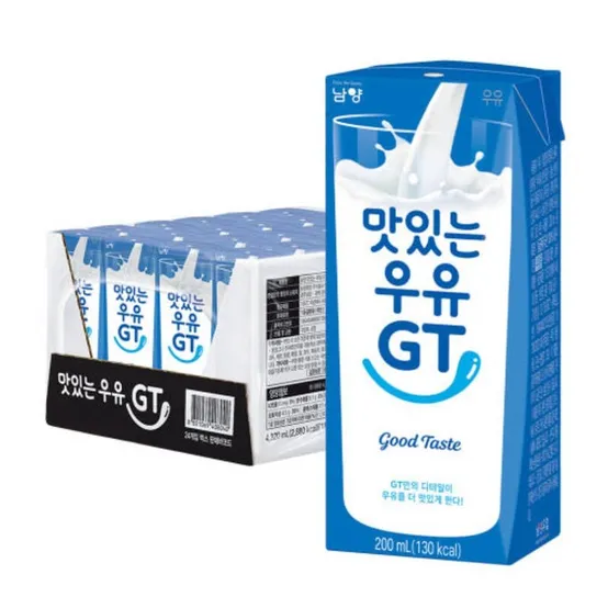 남양유업맛있는우유GT 200ml 멸균 흰우유 24팩 48팩