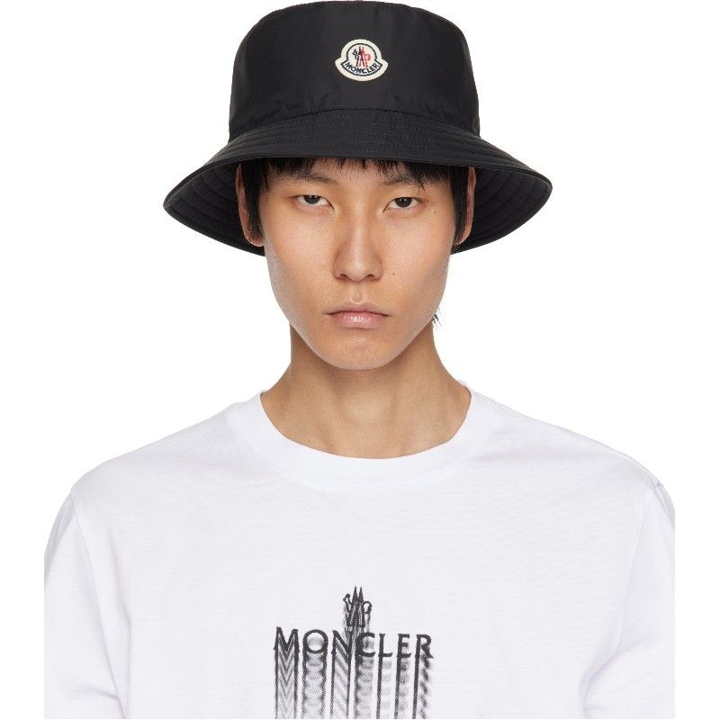 몽클레르 몽클레어 블랙 태피터 버킷햇 251111M208007
