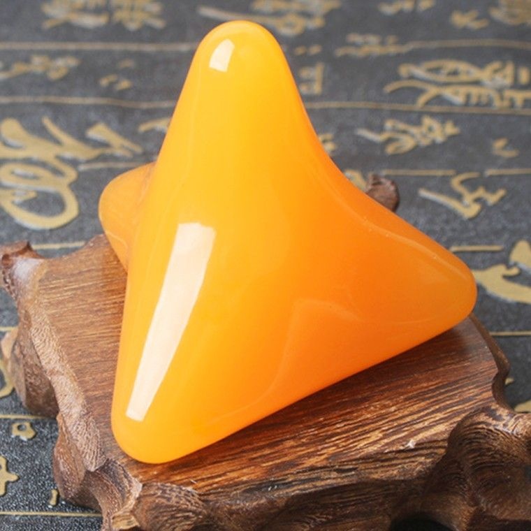 [솜앤티글로벌 협력업체]삼각뿔 밀랍 수지 옥 괄사 마사지 도구 지압봉 안마밀대 안마용품