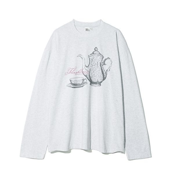 <매장정품> 파르티멘토 PARTIMENTO 에스닉 팟 롱 슬리브 라이트 멜란지 그레이 PY-24186 LM 173985