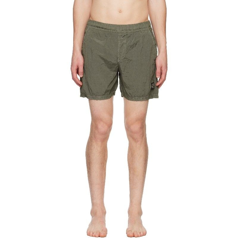 [STONE ISLAND]스톤아일랜드 그린 나일론 스윔 쇼츠 251828M208007