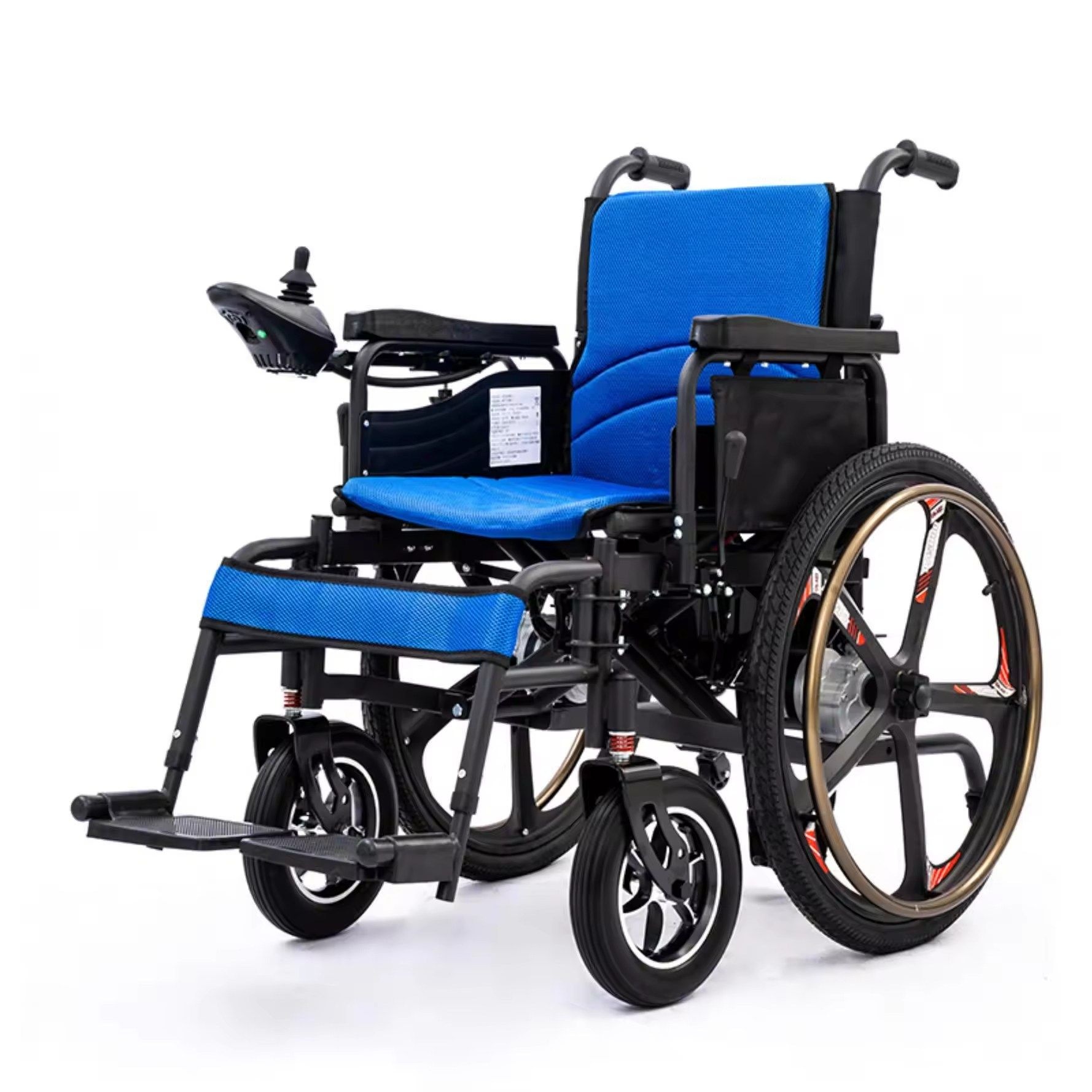 온라인119협력업체 Evenice 큰 바퀴 튼튼한 휴대용 접이식 전동 휠체어 장애인 노인 나드리 여행 전기 휠체어